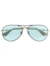 Gucci Aviator Sunglasses In Gold