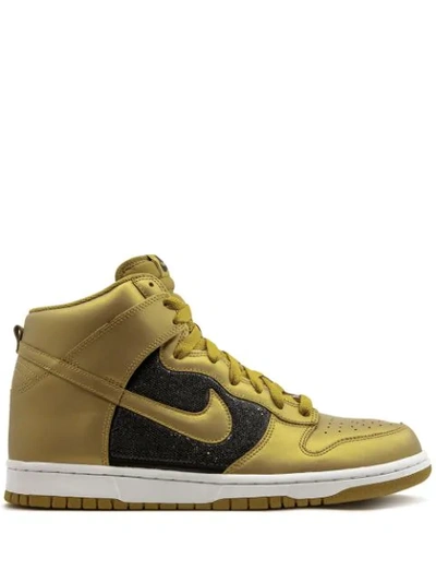 Nike Dunk High Trainers In Gold