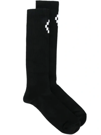 Marcelo Burlon County Of Milan Kniehohe Socken In Black