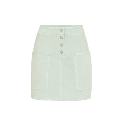 Baum Und Pferdgarten Shannon Stretch Denim Miniskirt In Green