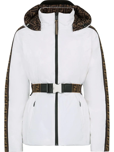 Fendi Reversible Hooded Ski Jacket In White