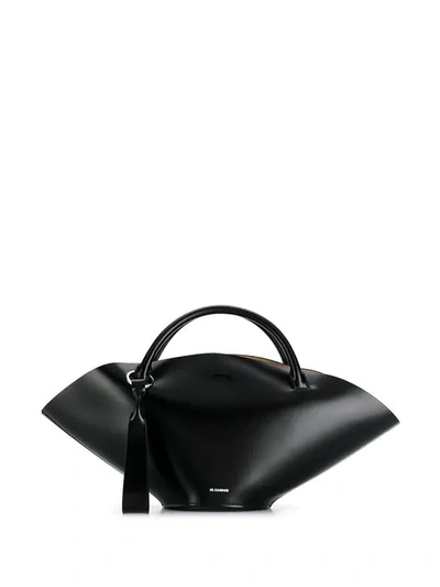 Jil Sander Structured Tote Bag In 001 Black