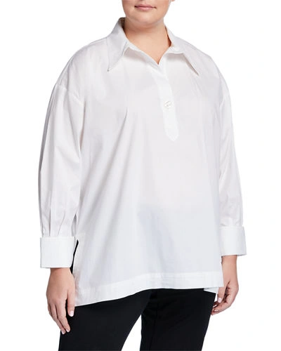 Go Silk Oversize Long-sleeve Boxy Shirt