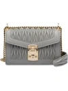 Miu Miu Miu Confidential Shoulder Bag In Grey