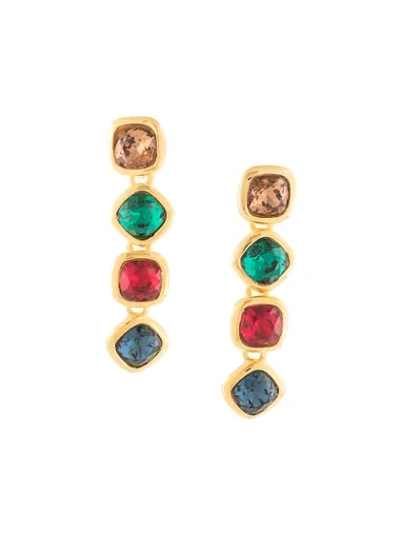 Kenneth Jay Lane Gemstones Drop Earrings In Multicolour