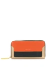 Marni Trunk Zipped Wallet In Orange
