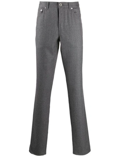 Brunello Cucinelli Straight Fit Trousers In Grey