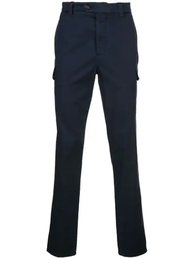 Brunello Cucinelli Tapered Tailored Trousers In Blue