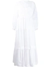 Isabel Marant Étoile Likoya Tiered Cotton Long-sleeve Dress In White