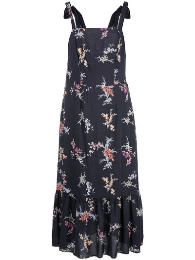 Paige Tolucah Orchid Print Dress In Black In Assorted