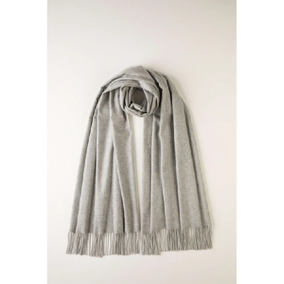 Johnstons Of Elgin Oversized Classic Cashmere Scarf Silver