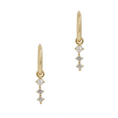 Otiumberg 9kt Gold Mini Pearl Hoop Earring