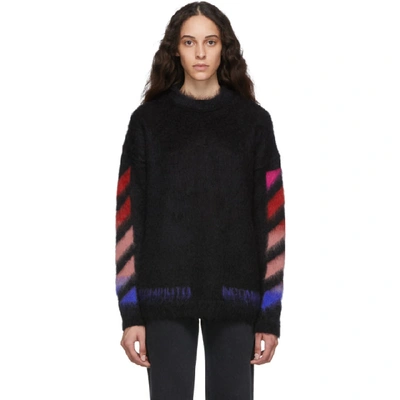 Off-white Mohair And Wool-blend Sweater In Black Multi