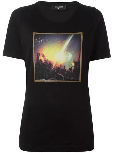 Dsquared2 Love Concert Photo T-shirt In Black