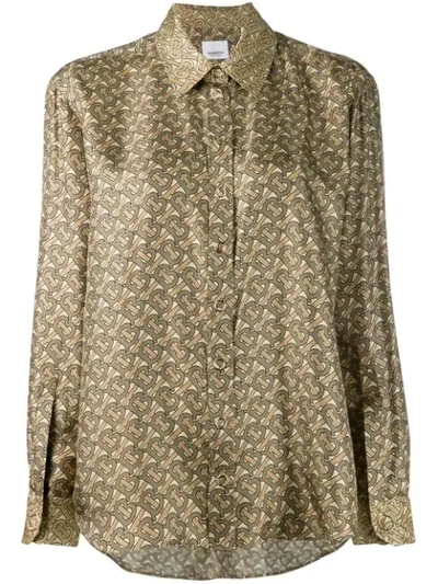 Burberry Tb Monogram Shirt Neutral