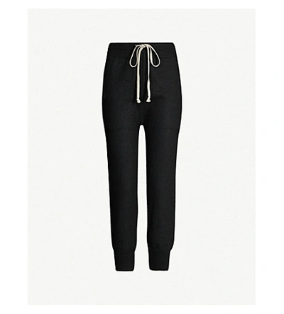 Rick Owens Dropped-crotch Cashmere Jogging Bottoms In Black