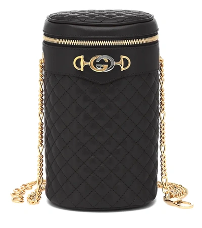 Gucci Zumi Cylindrical Shoulder Bag In Black