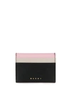 Marni Colour Block Card Holder In Black