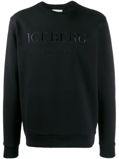 Iceberg Logo Sweatshirt In Black