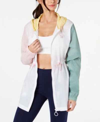 Fila Liliana Colorblocked Hooded Jacket In White