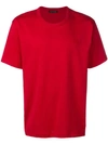 Acne Studios Nash Face Patch Cotton T-shirt In Red