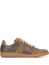 Maison Margiela Panelled Sneakers In Brown