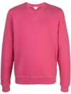 Sunspel Crewneck Sweatshirt In Fuscia