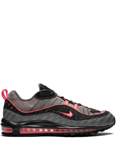 Nike Air Max 98 Sneakers In Gun Smoke/ Lava Glow/ Grey