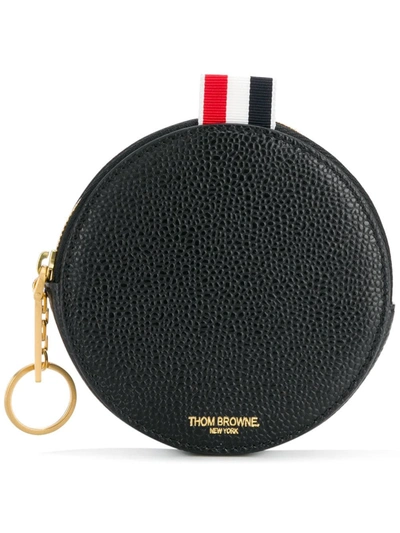 Thom Browne Round Coin Wallet In Black