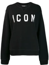 Dsquared2 Icon Jersey Sweater In Black