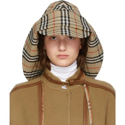 Burberry Vintage Check Rain Hat In Neutrals