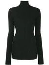 Mm6 Maison Margiela Cross-over Ribbed Sweater In Black
