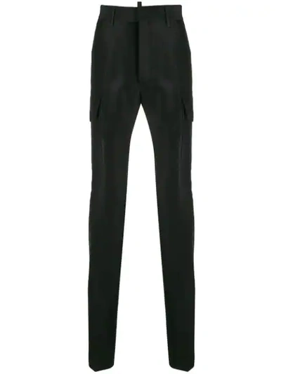 Dsquared2 Cargo Suit Trousers In Black