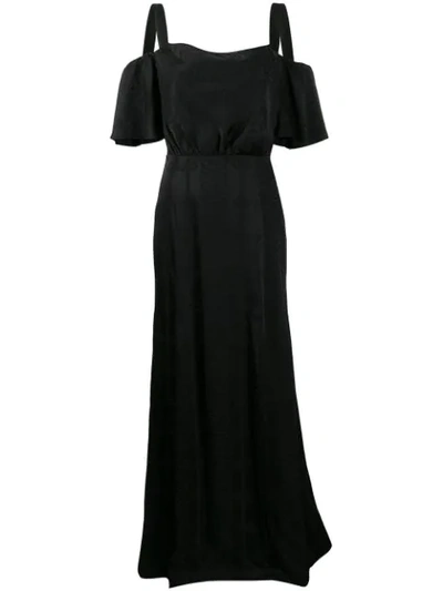 Temperley London Off-shoulder Maxi Dress In Black