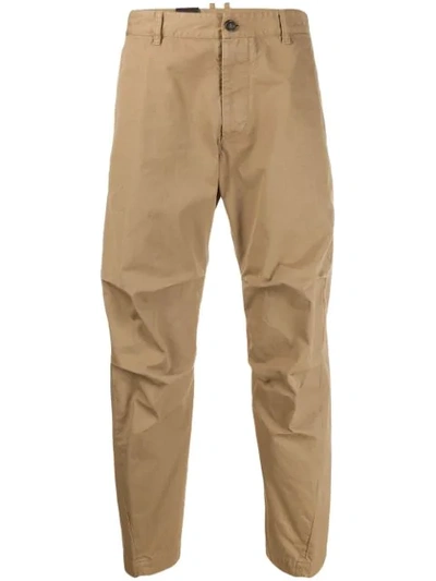 Dsquared2 Plain Chinos In Neutrals