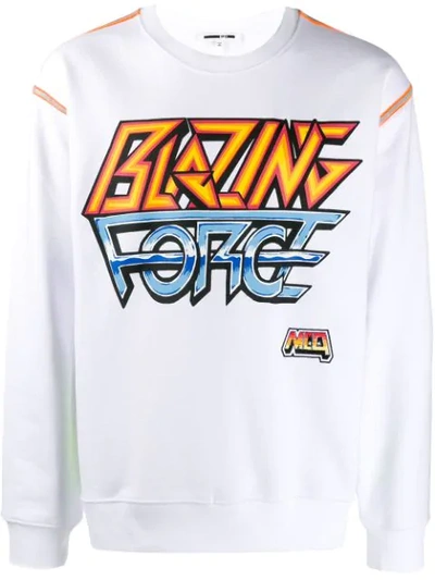 Mcq By Alexander Mcqueen 'blazing Force' Sweatshirt In Optic White