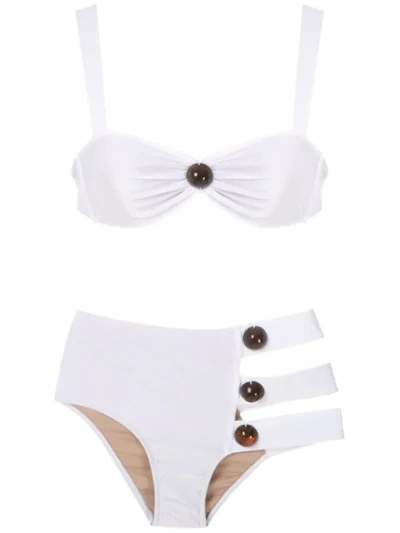 Adriana Degreas X Cult Gaia Hot Trousers Bikini Set In White