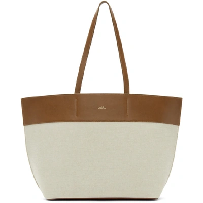 A.p.c. Tote Bag In Cad Noisett