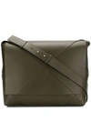 Bottega Veneta Maxi Weave Messenger Bag In Green