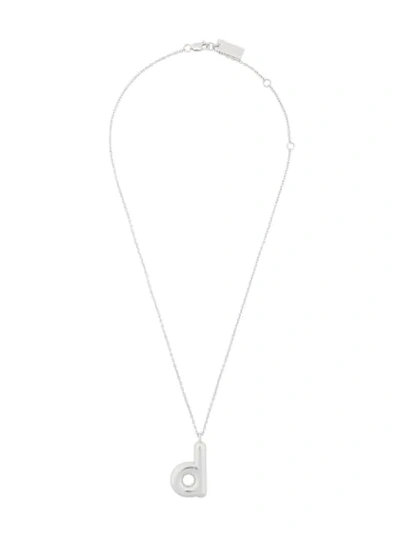 Marc Jacobs Bubbly D Pendant In Silver