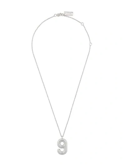 Marc Jacobs Bubbly G Pendant In 040 Silver