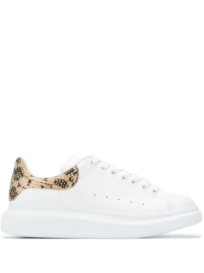 Alexander Mcqueen Raised-sole Low-top Leather Trainers In White