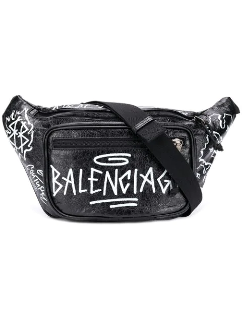 balenciaga fanny pack graffiti