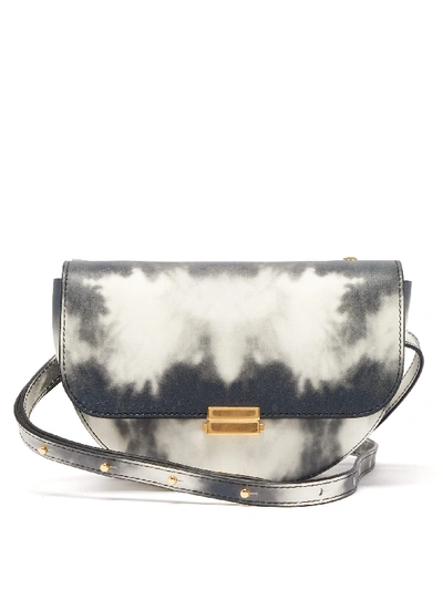 Wandler Anna Small Tie-dyed Leather Belt Bag In Gray