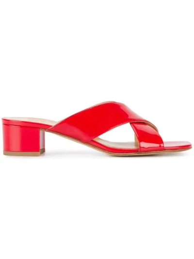 Maryam Nassir Zadeh Crossover Strap Sandals In Red