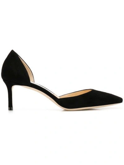 Jimmy Choo 'esther 60' Suede D'orsay Pumps In Black