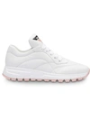 Prada Mattress Printed Quilted Leather Sneakers In Bianco Orchidea