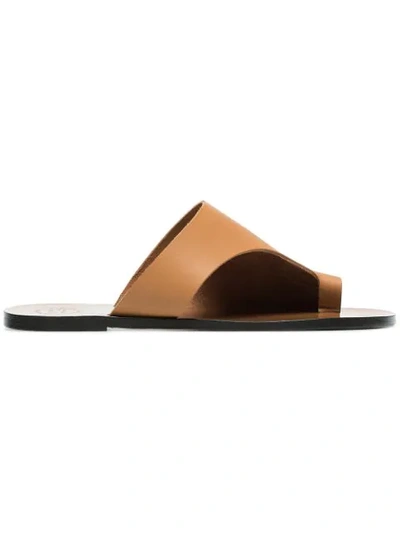 Atp Atelier Toe Strap Sandal - 棕色 In Brown