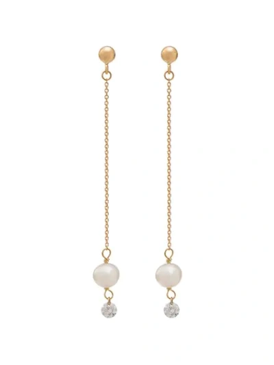 Persée Perlée 18-karat Gold, Pearl And Diamond Earrings