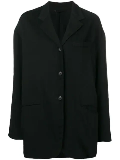 Pre-owned Dolce & Gabbana 1990's Loose Fit Coat In Black